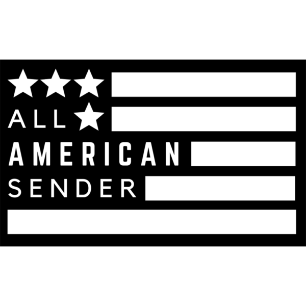 All American White Black Patch