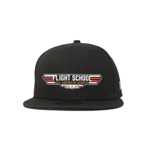 Flight School Hat White Logo