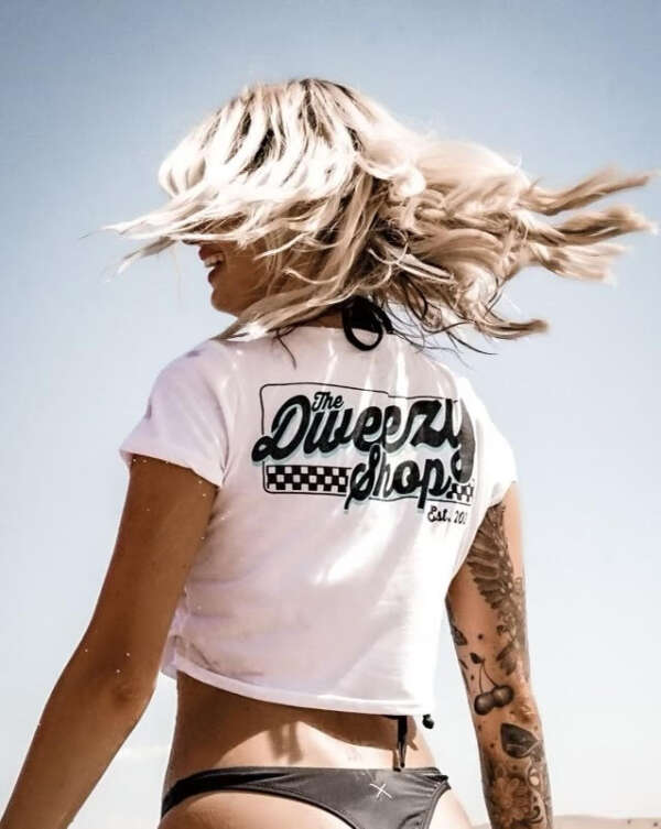 Dweezy Shop Womans Crop Top White - Image 3